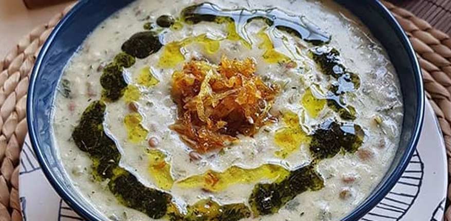 طرز تهیه آش ماست شیرازی