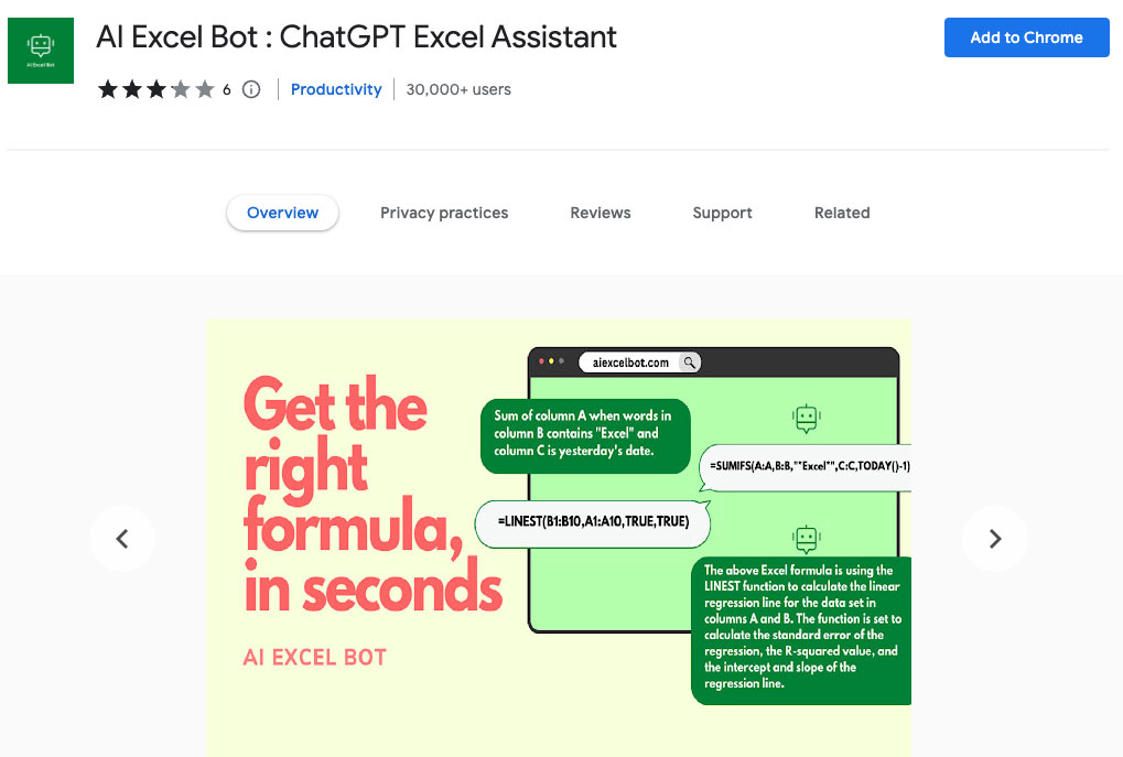 افزونه AI Excel Bot