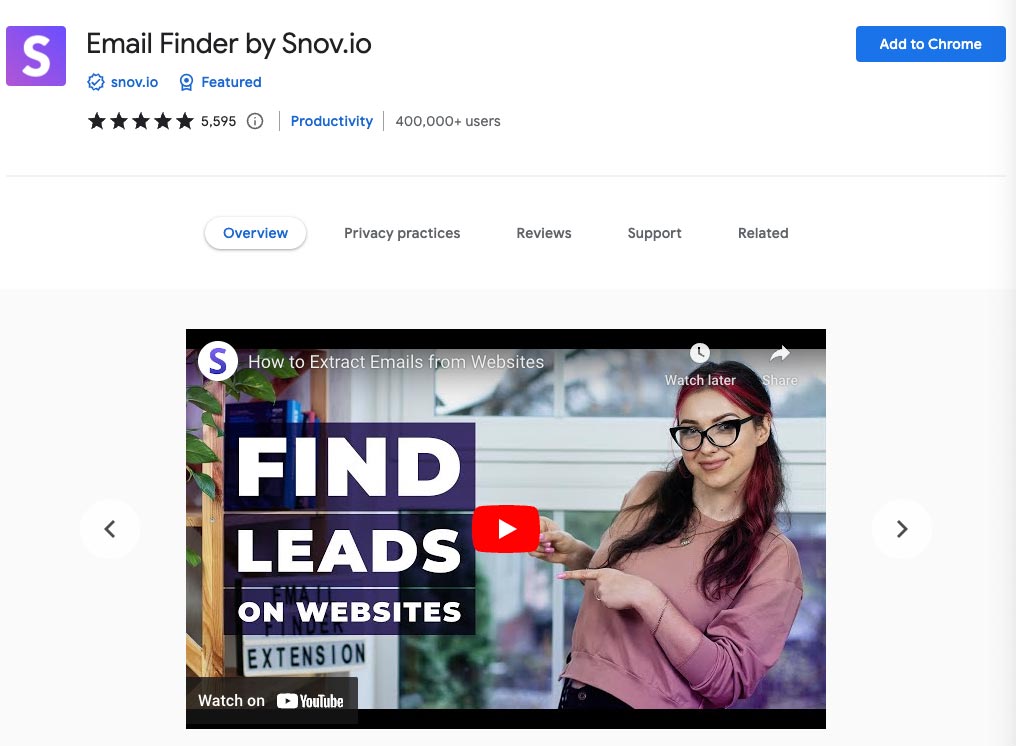 افزونه Email Finder