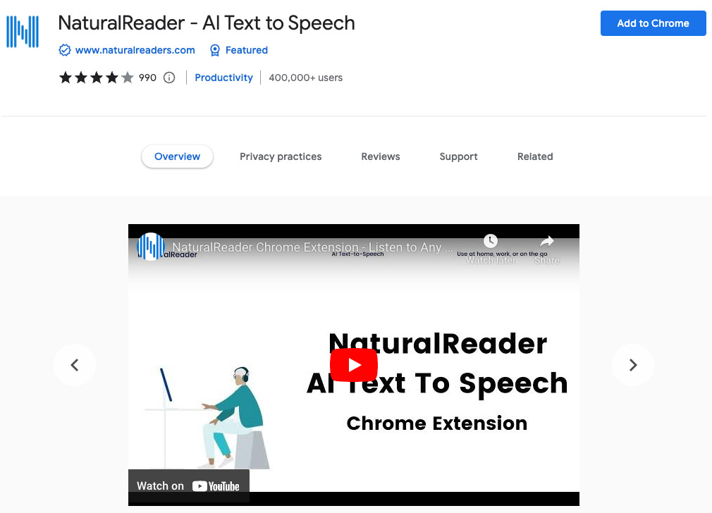 افزونه Natural Reader