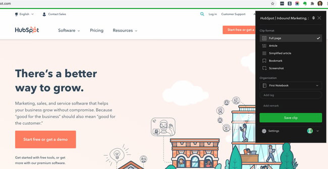 افزونه Evernote Web Clipper