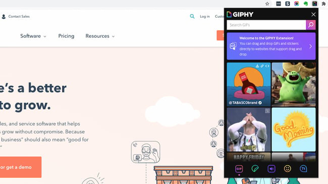 افزونه Giphy for Chrome
