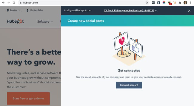 افزونه HubSpot Social