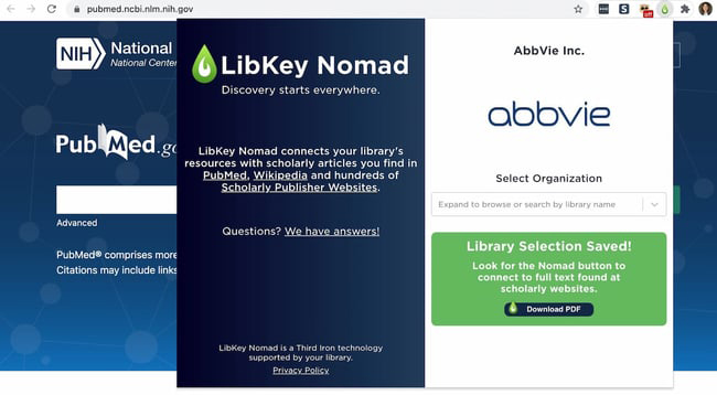 افزونه LibKey Nomad