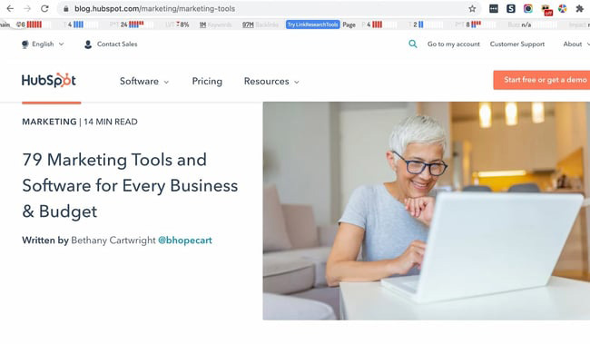 افزونه Link Research SEO Toolbar
