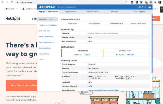 افزونه Serpstat Website SEO Checker