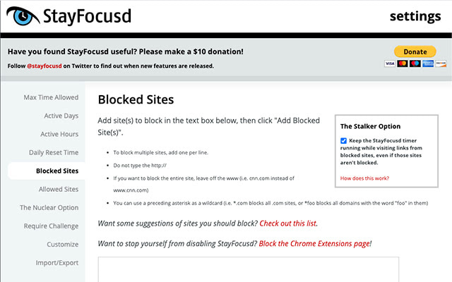 افزونه StayFocusd